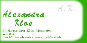 alexandra klos business card